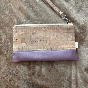 Elegant Tan and Purple Women's Clutch